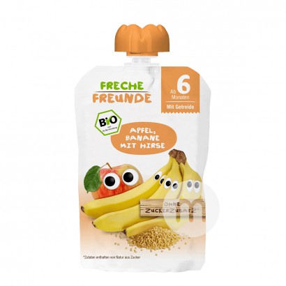 Erdbar Bio Kinderpüree Lutschapfel Banane Hirse Geschmack über 6 Monate*6 