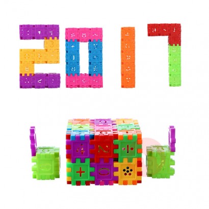 Kinder große Partikel montiert Bausteine Spielzeug Kinder DIY Puzzle Block Mathe Bausteine