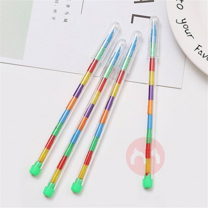 [10 Pakete]10 Farben Kreatives Öl Pastell Buntstift Graffiti Stift Austauschbarer Buntstift Bleistift für Kinder Malen Zeichnen