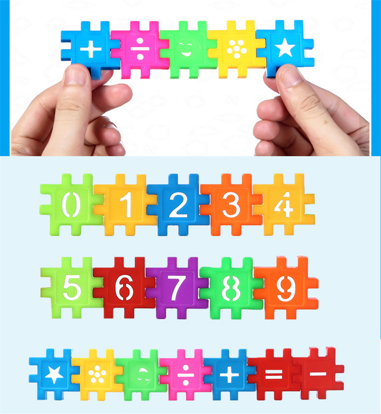 Kinder große Partikel montiert Bausteine Spielzeug Kinder DIY Puzzle Block Mathe Bausteine