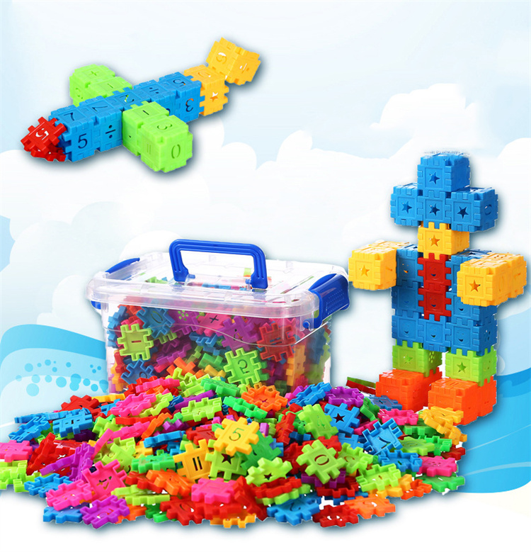 Kinder große Partikel montiert Bausteine Spielzeug Kinder DIY Puzzle Block Mathe Bausteine