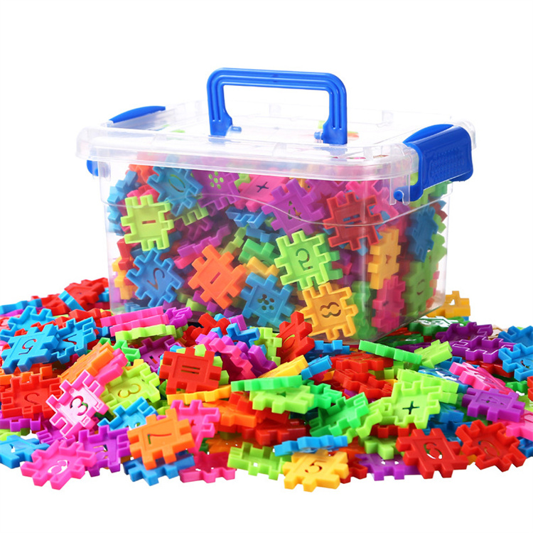 Kinder große Partikel montiert Bausteine Spielzeug Kinder DIY Puzzle Block Mathe Bausteine