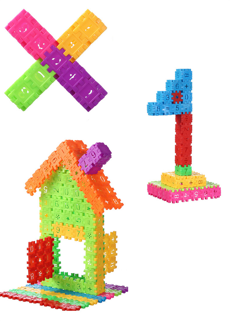 Kinder große Partikel montiert Bausteine Spielzeug Kinder DIY Puzzle Block Mathe Bausteine