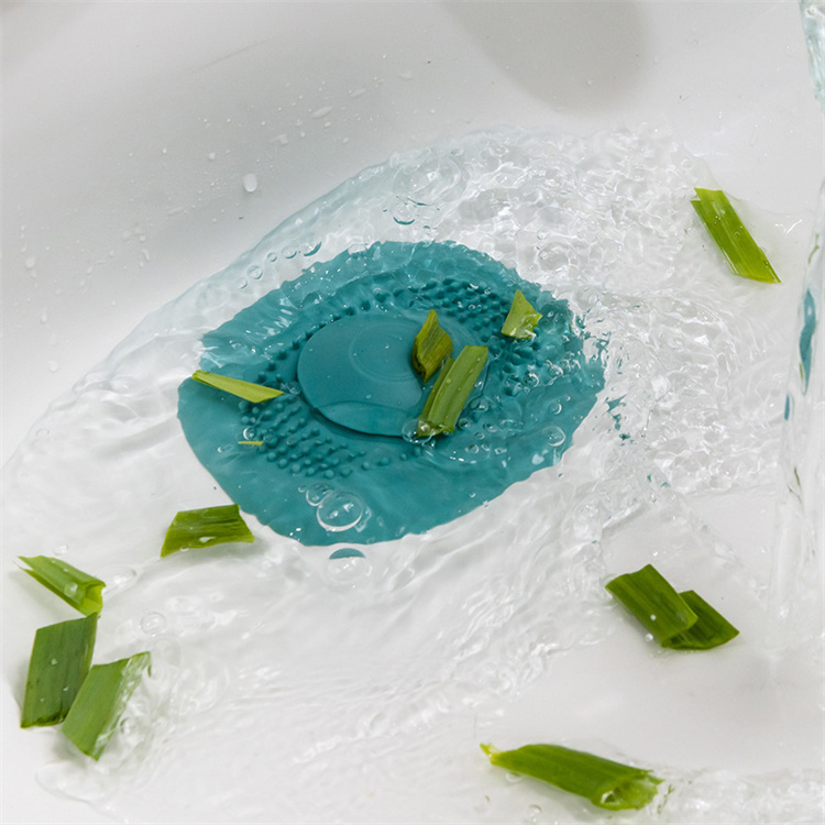 [4 Pakete]Gummi abdeckung Boden ablauf Küche Badewanne Waschbecken Press Typ Deodorant Waschbecken Abfluss Sieb Haar fänger Filter Dusche Boden
