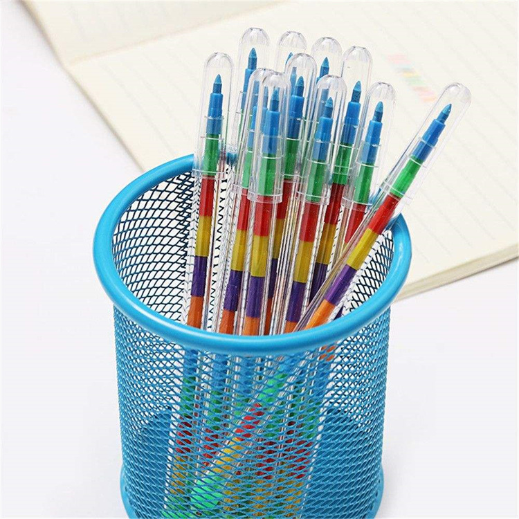 [10 Pakete]10 Farben Kreatives Öl Pastell Buntstift Graffiti Stift Austauschbarer Buntstift Bleistift für Kinder Malen Zeichnen