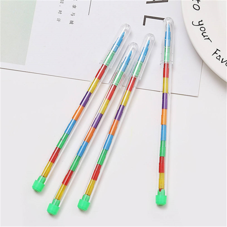 [10 Pakete]10 Farben Kreatives Öl Pastell Buntstift Graffiti Stift Austauschbarer Buntstift Bleistift für Kinder Malen Zeichnen