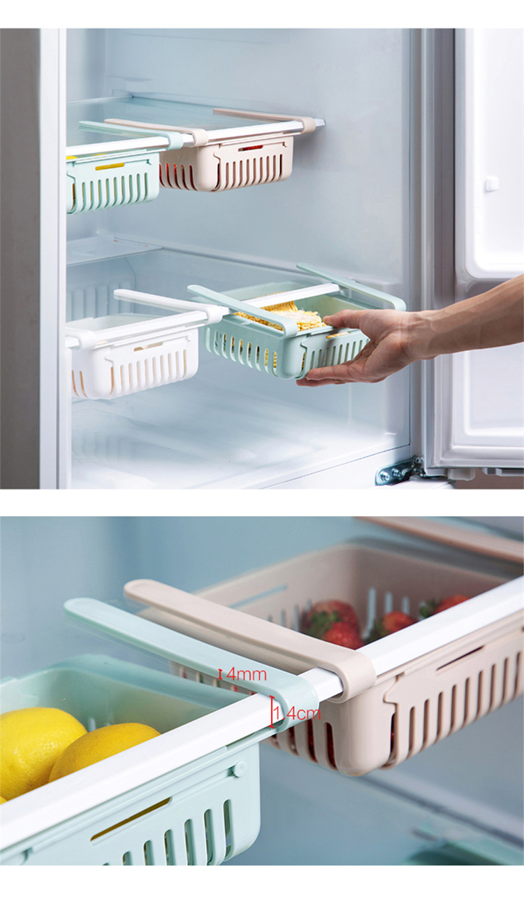 [5 Pakete] einziehbarer Kühlschrank frische Aufbewahrungsbox