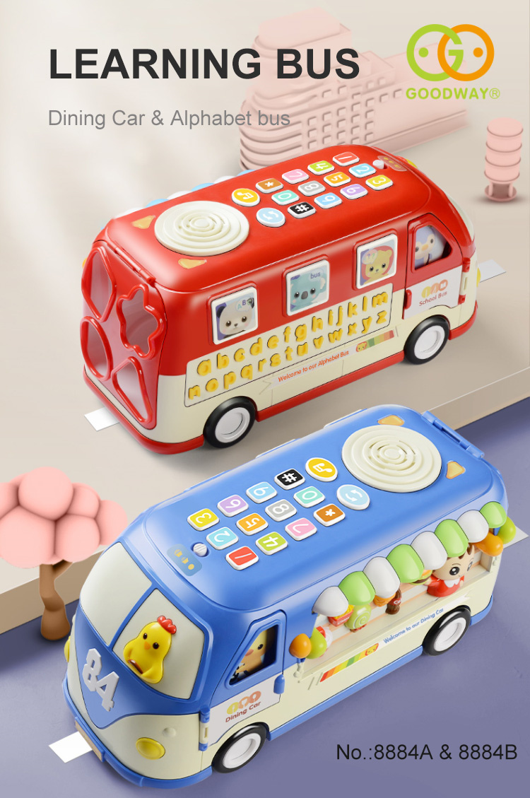 GOODWAY Multifunktionales Frühschulbusspielzeug für frühe Bildung für Kinder