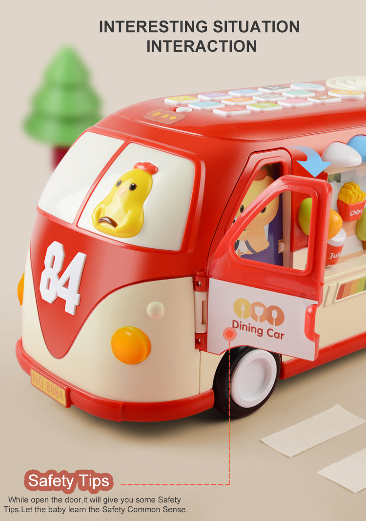 GOODWAY Multifunktionales Frühschulbusspielzeug für frühe Bildung für Kinder