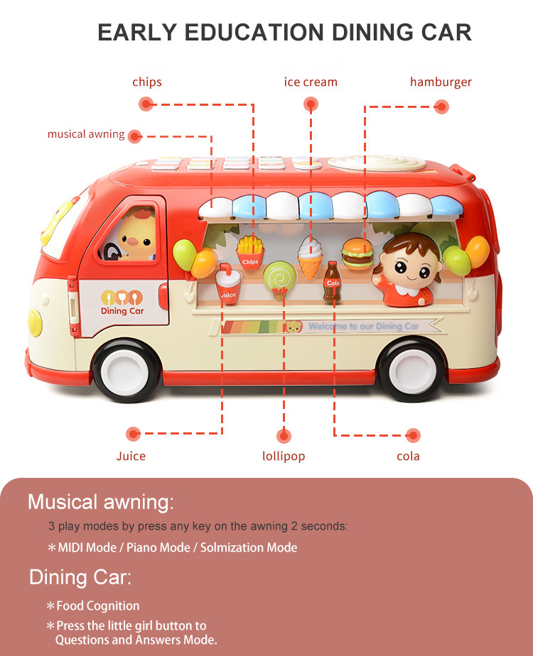 GOODWAY Multifunktionales Frühschulbusspielzeug für frühe Bildung für Kinder