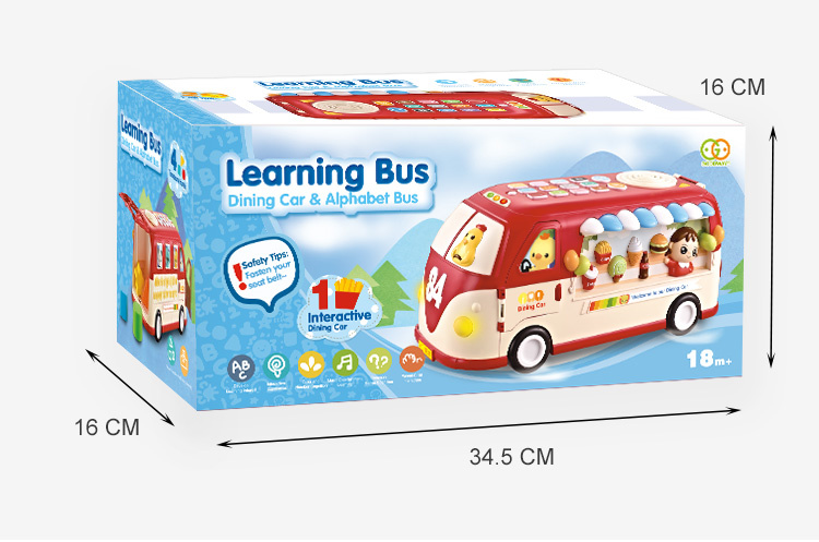 GOODWAY Multifunktionales Frühschulbusspielzeug für frühe Bildung für Kinder