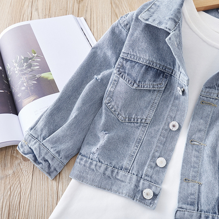 Superstarer Kinder Jeansjacke mit Blütenprint