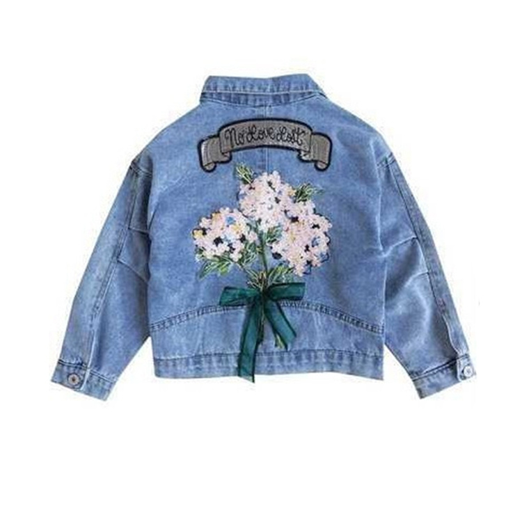 Superstarer Kinder Jeansjacke mit Blütenprint