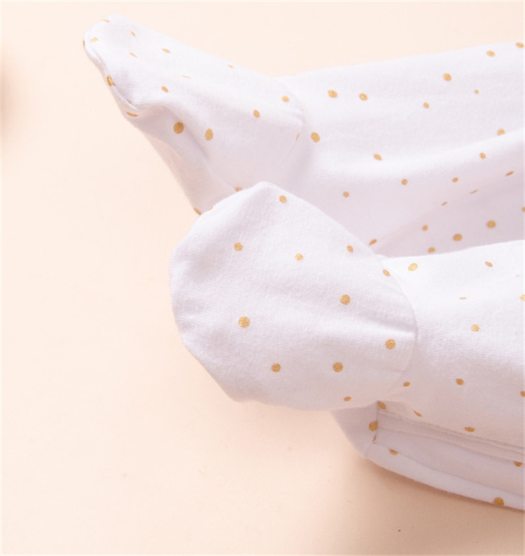 Kidskimberry Kaninchen bestickte gepunktete Baby Walksuit
