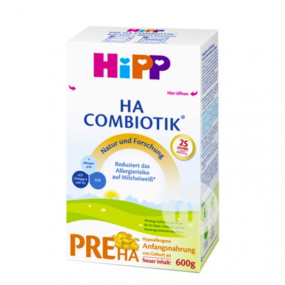 Hipp Milchnahrung, Pre HA Combiotik, 4er Pack (4 x 600 g)