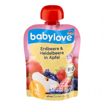 【2 Stück】Babylove Bio Apfel-Erdbeer...