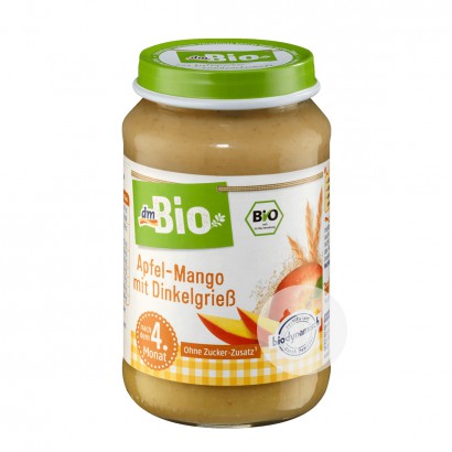 【4 Stück】 DmBio Bio-Apfel-Mango-Gri...