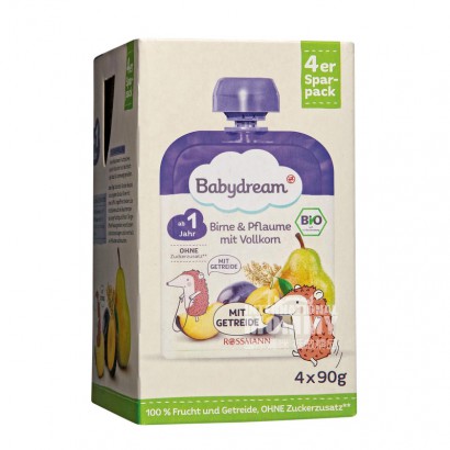 【2 Stück】Babydream Bio-Birnen-Pflau...