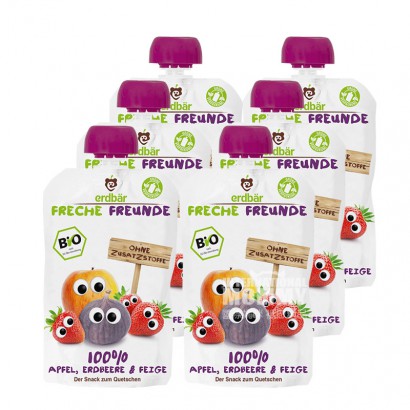 Erdbar Bio-Apfel-Erdbeer-Feigen-Püree*6 