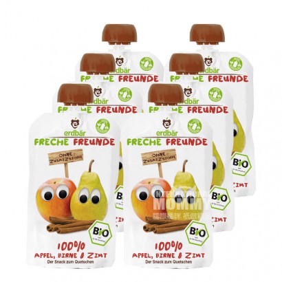 Erdbar Bio-Apfel-Birnen-Zimt-Slush*6 