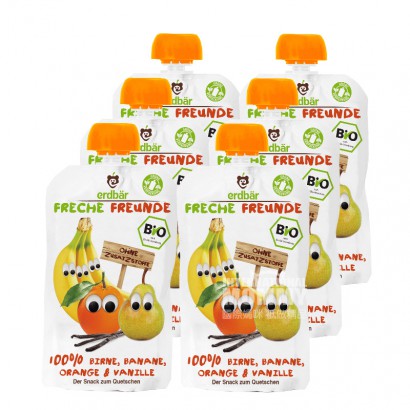 Erdbar Bio Birnen-Bananen-Zitrus-Vanille-Püree*6 
