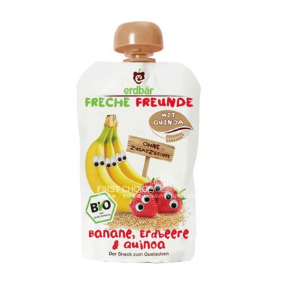 Erdbar Bio Kinderpüree Suck Lele Banane Erdbeer Müsli Geschmack*6 