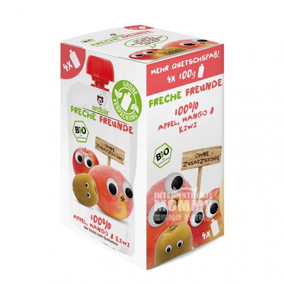 Erdbar Bio Apfel-Mango-Kiwi-Püree 4...