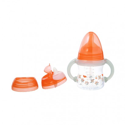 Tigex Baby Latex Schnuller 3 in 1 Anti-Kolik Saugflasche mit Griff Lerntrinkbecher 