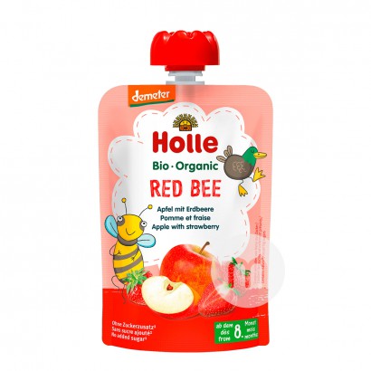 Holle Bio Erdbeer-Apfel-Püree 100g*6 