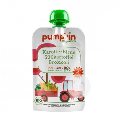 Pumpkin Bio-Karotten-Birnen-Süßkartoffel-Brokkoli-Püree 6+ Monate*6 