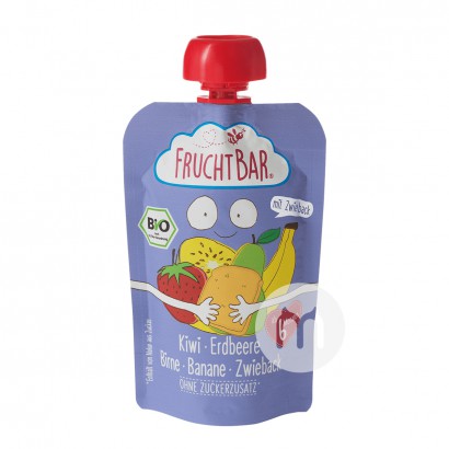 FRUCHTBAR Bio Fruchtzwieback gemischter Schlammsauger über 6 Monate 100g*8