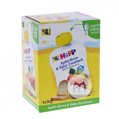 HiPP Bio Birnen-Apfel-Brot Püree 4 ...