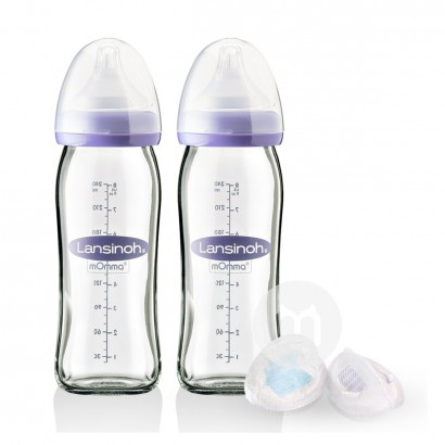 Lansinoh Glas Milchflasche 240ml + ...
