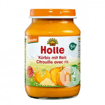 【4 Stück】Holle Bio-Kürbispüree 190g