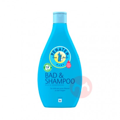 Penaten Bad & Shampoo, sanft reinigendes & pflegendes 2 in 1 Badezusatz Waschgel & Baby Shampoo (1 x 400 ml)