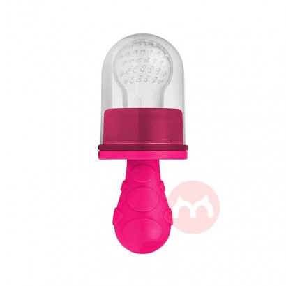 primamma Fruchtsauger für Babys und Kleinkinder,Obstsauger mit weichen und hygienischen Silikonteil,Sauger für Obst und Gemüse,ab 8 Monate,rosa