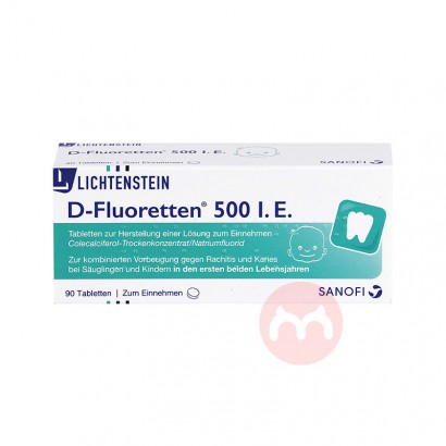 D-Fluoretten 500 I.E. Tabletten, 90...