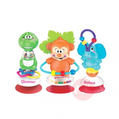 Tririver Kunststoff Baby Rassel Perlen Spielzeug Tisch Sauger Rasseln Säugling Esszimmerstuhl Saug Rasseln Kinderwagen Handheld Saugnäpfe Spielzeug