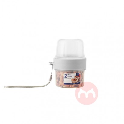 [2 Pakete]Kunststoff versiegelt Mittagessen Snack Food Box Joghurt Tasse Salat Obst Box Tragbare Doppels chicht Mehrzweck Frisch halte box