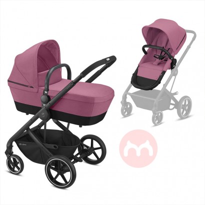 Cybex Erming und ein Handmagnolien -Rosa -Säuglingswagen
