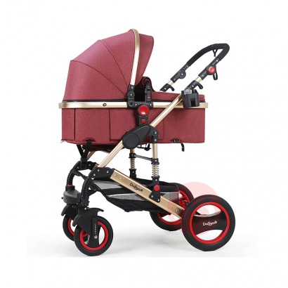 Daliya Multifunktionaler Kinderwagen eleganter roter Anzug