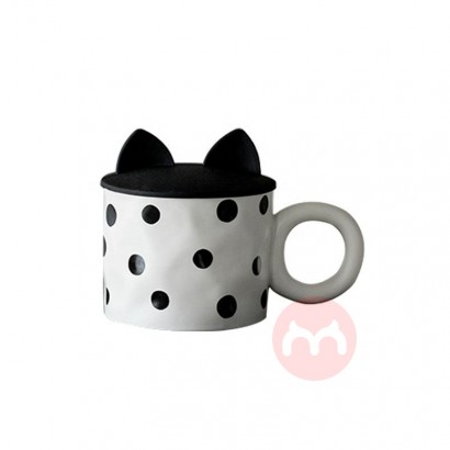 Große Kapazität Tasse und Kaffeetasse mit Katze Ohrdeckel