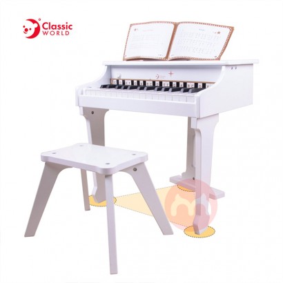Classic World Kinderdreieck weißes elektronisches Klavier