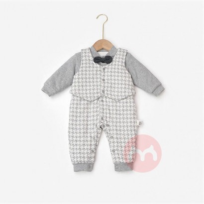 Dear Fubao Tausend Vögel Check Baby Jumpsuit