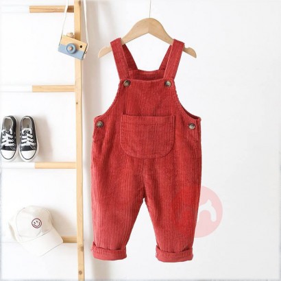 Huanyang Frühling und Herbst feste Samt Baby Hosenträger
