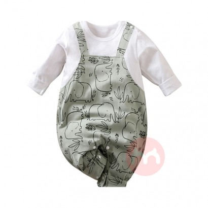 Yierying Gefälschte Zwei Herbst Langarm Nette Baby Bodysuit