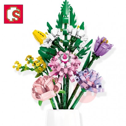 SEMBO DIY Bouquet Building Block Se...