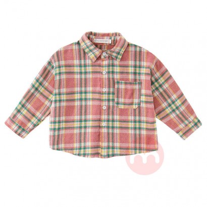 Others Langarm rosa kariertes Baby ...
