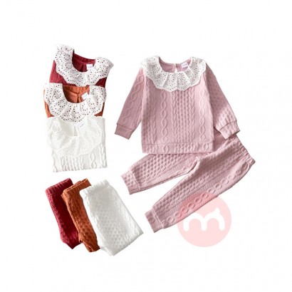Weiyi Mädchen RUFFLE COLLAR SOLID T...