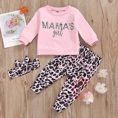 Dinaa Mädchen rosa Pullover Leopard...